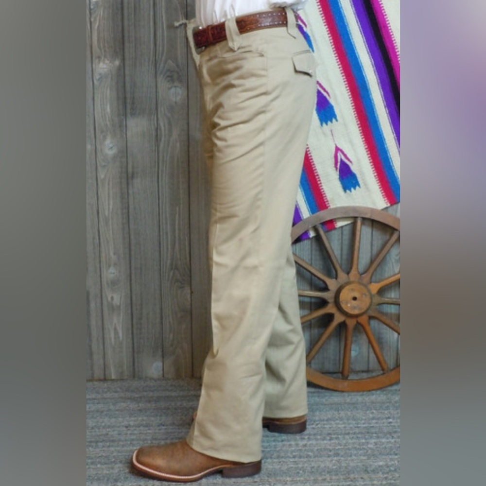 -NWT Mesquite by Niver Westernwear Pearl Snap Flaps Khaki Tan Pants Men's W/42